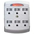 thumbnail image 1 of Powerzone Robinet Mise à la Terre, 125 V, 15 A, 6 Prises, Blanc, 1 of 3