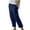 Dark Blue, variant on Tbopshirt Linen Pants for Women,Women Casual Solid Cotton Linen Pants Trousers Button Loose Wide Leg Pants Cargo Pants Women