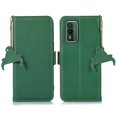 thumbnail image 1 of KAIYANG Funda para teléfono con bloqueo RFID para Nokia XR21, funda tipo billetera de cuero genuino de vaca, estilo C, para Nokia XR21, color verde, 1 of 5