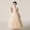 Beige, variant on Girls Formal Tulle Princess Dress, Elegant Puffy Net Dress for Flower Girl Junior Bridesmaid, Wedding Birthday Party Special Occasion Gown Age 3Y-14Y Blue 160