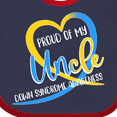 thumbnail image 4 of Inktastic Proud of My Uncle Down Syndrome Awareness Heart Ribbon Boys or Girls Baby Bib, 4 of 4