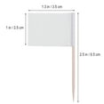 thumbnail image 2 of GOOHOCHY White Paper Flag Cake Toppers for Decor 200 Pieces Adds Party Atmosphere 65mm, 2 of 8