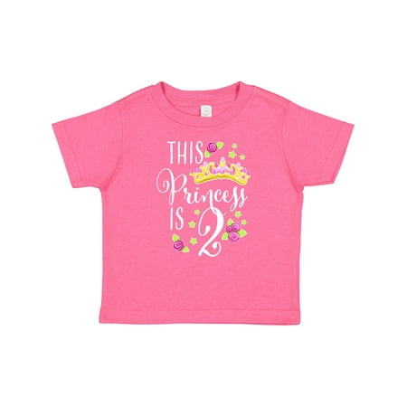 

Inktastic This Princess is Two- Second Birthday Gift Baby Girl T-Shirt