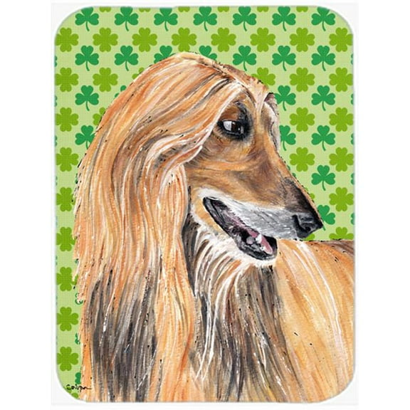 Carolines Treasures Afghan Hound St. Patricks Day Shamrock Mouse Pad 7.75 x 9.25 In.