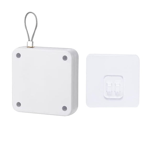 Self Closing Door Device , No Drill Installation with Retractable Pull Cord , Weatherproof Synthetic Housing and Metal Wire , Screen Door and Sliding Glass Window Closer