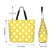 thumbnail image 5 of Fotbe Yellow And White Polka Dot Bolsa Tote Estética de Lona con Estampado para Mujer - Bolsa Reutilizable de Hombro Casual para Vacaciones, Compras, Trabajo y Gimnasio, 5 of 8