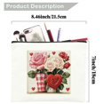 thumbnail image 5 of Pratyus Tote Bag Valentine Gift Pink Love Cosmetic Bag for Women Friends Roses Hearts Travel Essentials White, 5 of 6