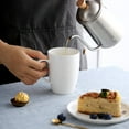 thumbnail image 3 of Panbado, 6-Piece Porcelain Mug Coffee Cup Dinnerware Set, Ivory White Dinner Set, 13 oz/370ml, 3 of 8