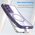 thumbnail image 5 of Case for Galaxy S24 FE,Full-Body Rugged Carbon Fibre Protective Clear Back Hybrid Magnetic Wireless Charge Shockproof Protector Phone Case for Samsung Galaxy S24 FE 5G,2024 (Purple), 5 of 10