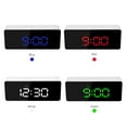 thumbnail image 3 of Digital LED Mirror Clock USB & Battery Operated 12H/24H °C/°F Display Alarm Clock with Snooze Function Adjustable LED Luminance--Red, 3 of 7