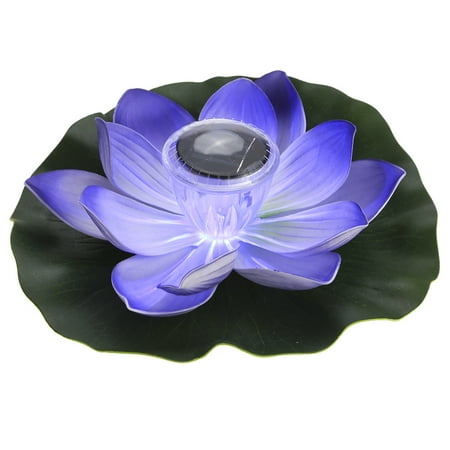 Lixada Solar Powered LED Lotus Flower Light RGB Water Resistant Outdoor Floating Pond Night Light Auto On / (Best Led Pond Lights)