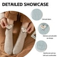 thumbnail image 5 of LDU Women's Thermal Crew Socks, Heavyweight Plush Lined with Kawaii Bunny Design for Winter, 6 Pairs, 5 of 6