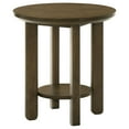 thumbnail image 3 of Coaster Ottowa 22" Round Transitional Wood Side End Table with Shelf in Brown, 3 of 8
