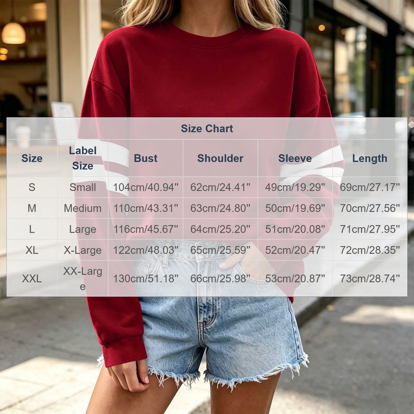 GUACER Women's Tops Oversized Crewneck Sweatshirts Varsity Stripe Long Sleeve Pullovers Soft Cozy Knit Casual Fall Campus
