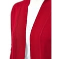 thumbnail image 4 of Made by Johnny Women's Women's Open Front Knit Cardigan S RED, 4 of 4