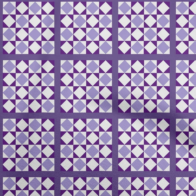 oneOone Polyester Lycra Dark Purple Fabric Mosaic Craft Projects Decor Fabric Printed By The Yard 56 Inch Wide