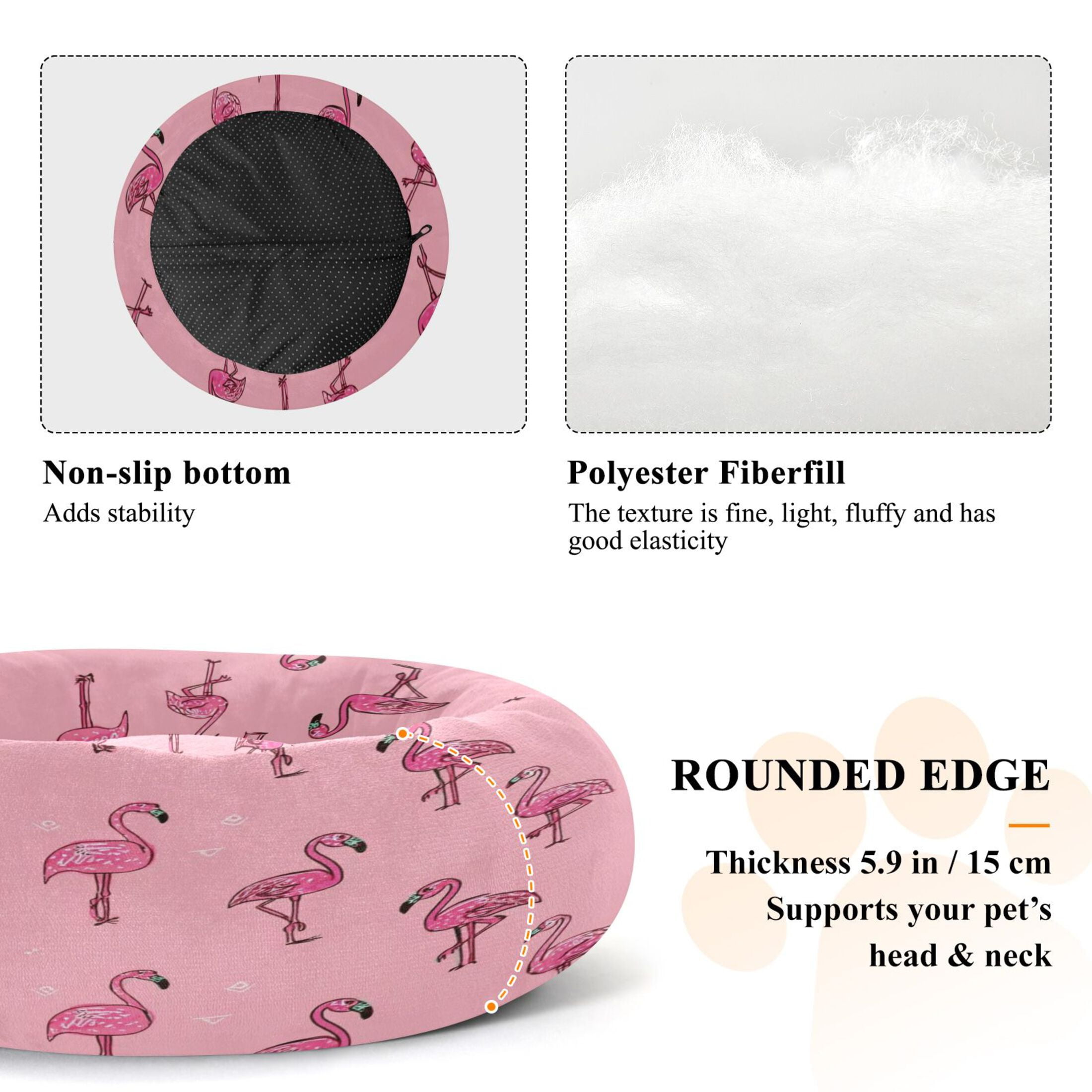 Iauyy Pet Couch Donut Cat Bed for Indoor Cats/Small Dogs Washable & Machine with Non-slip Bottom Calming Cat Furniture, Simplicity and Symmetry (S)