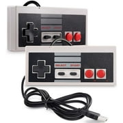 MIADORE Classic USB NES Video Game Controller for PC & Mac, Black, 2 Count, 2 Pack