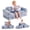 Blue, variant on Studyset Modular Kids Play Couch, Soft Flannel Children's Sofa for Playroom, Lounge & Seating, Compact, Comfortable, Glow-in-the-Dark for Toddlers