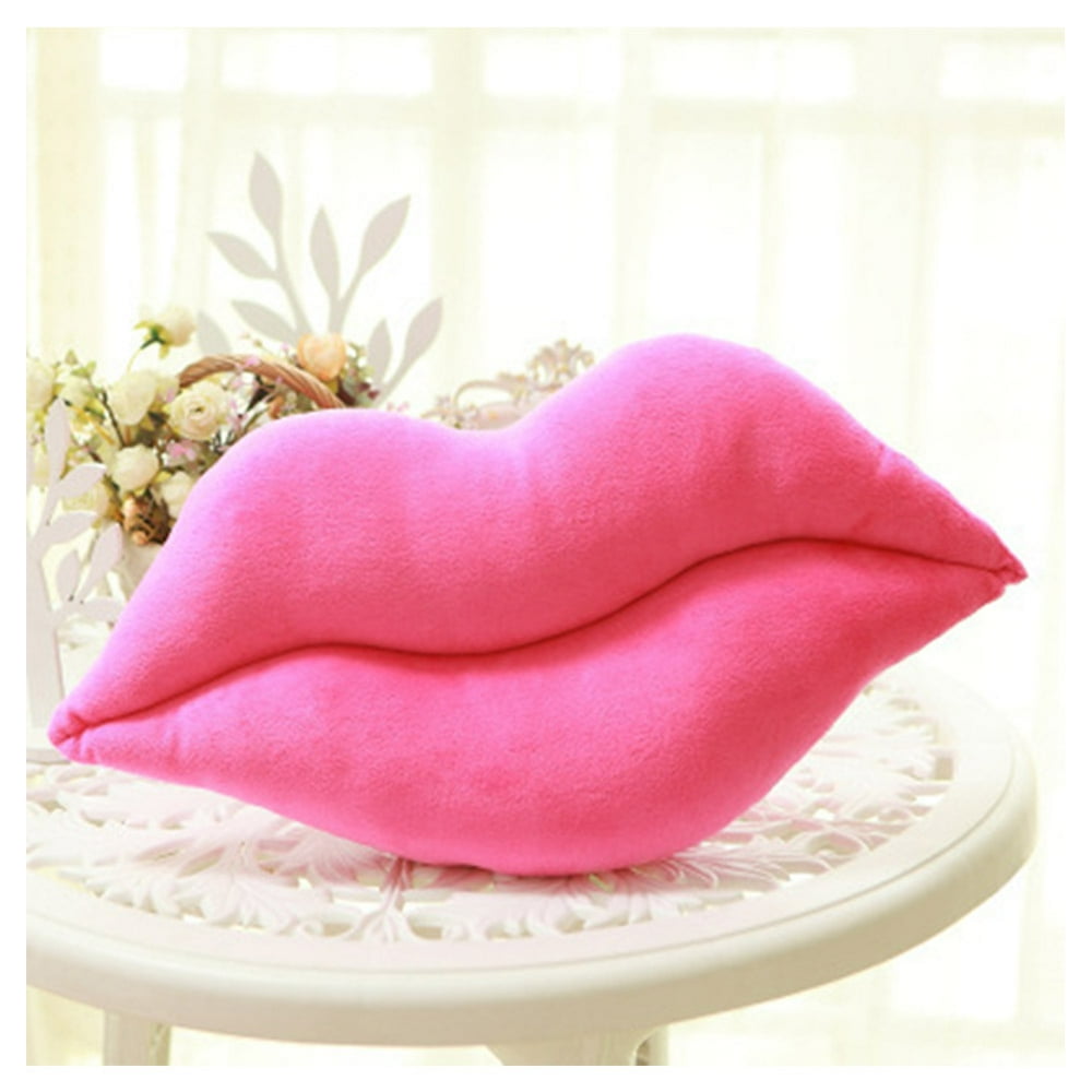 Soft Plush Lip Shaped Throw Pillow Cushion for Girlfriend Lover Color
