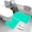 Mint Green, variant on Gorgeous Home Linen 2-Piece Green Mint Solid Print Polyester Bath Mats with Non-Slip Backing