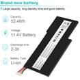 thumbnail image 3 of BTY-M6K Laptop Battery for MSI Stealth Pro GF63 GF65 GF75 GS63VR GS73VR 7RG 7RG-005 Thin 8RB 8RC 8RD 8RD-031TH 8RC 8RF 8SC 8RX Thin WS63 8SK WP65 WF65 WF75 MS-16K3 MS-17B4 MS-16W1 MS-16R1, 3 of 9