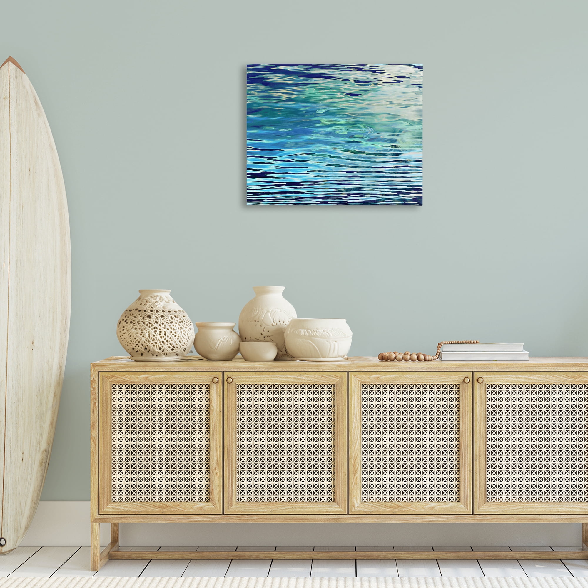 Stupell Industries Sunlit Sea Ripples Landscape & Nature Painting Wrapped Canvas Art Print Wall Art, 30 x 24