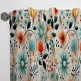 thumbnail image 3 of Designart "Vivid Tribal Floral Mix" Floral Multicolor Curtain 1 Panel, 3 of 6