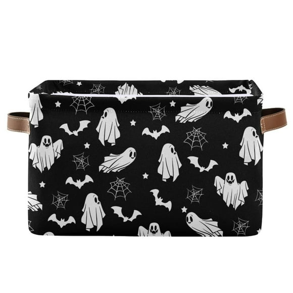 Canasta de almacenamiento XUWU, lona plegable para Halloween, 36 x 26 x 21 cm