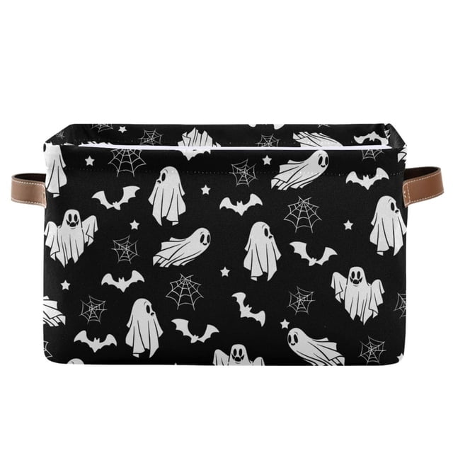 Canasta de almacenamiento XUWU, lona plegable para Halloween, 36 x 26 x 21 cm
