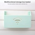thumbnail image 3 of fashionhome Router Holder Storage Box Wall Mounted Wall Mounted Router Holder Remote Control Magazine Organizer Plastic Wire Cord Rack, Green, 3 of 9