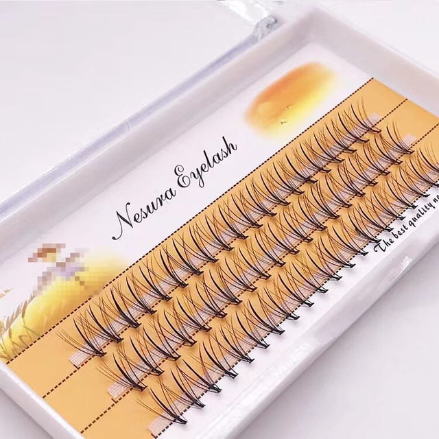 Pestañas postizas esponjosas naturales rusas prefabricadas, maquillaje profesional, forma A/M, pinchos de racimo, nuevo