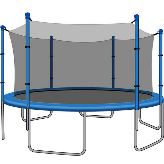 SkyBound NETJZ-1406ST0000 14ft. Trampoline Net for Trampolines using 6 Straight Poles or 3 Arches