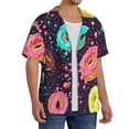 thumbnail image 4 of Sigee Donuts1 Print Men's Shirts Casual Button Down Short Sleeve Summer Beach Shirt Hawaiian Vacation Shirts Tee Shirt-Small, 4 of 7