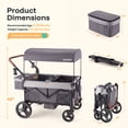 thumbnail image 5 of HARPPA Remy XL Foldable Wagon Stroller for 4 Kids with 5-Point Harness,Canopy,Gray, 5 of 15