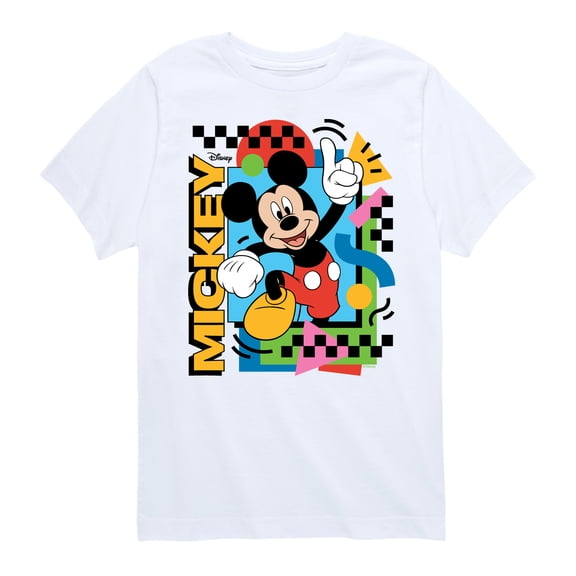 Disney - Mickey 90s Nostalgia - Youth Boys Short Sleeve Graphic T-Shirt
