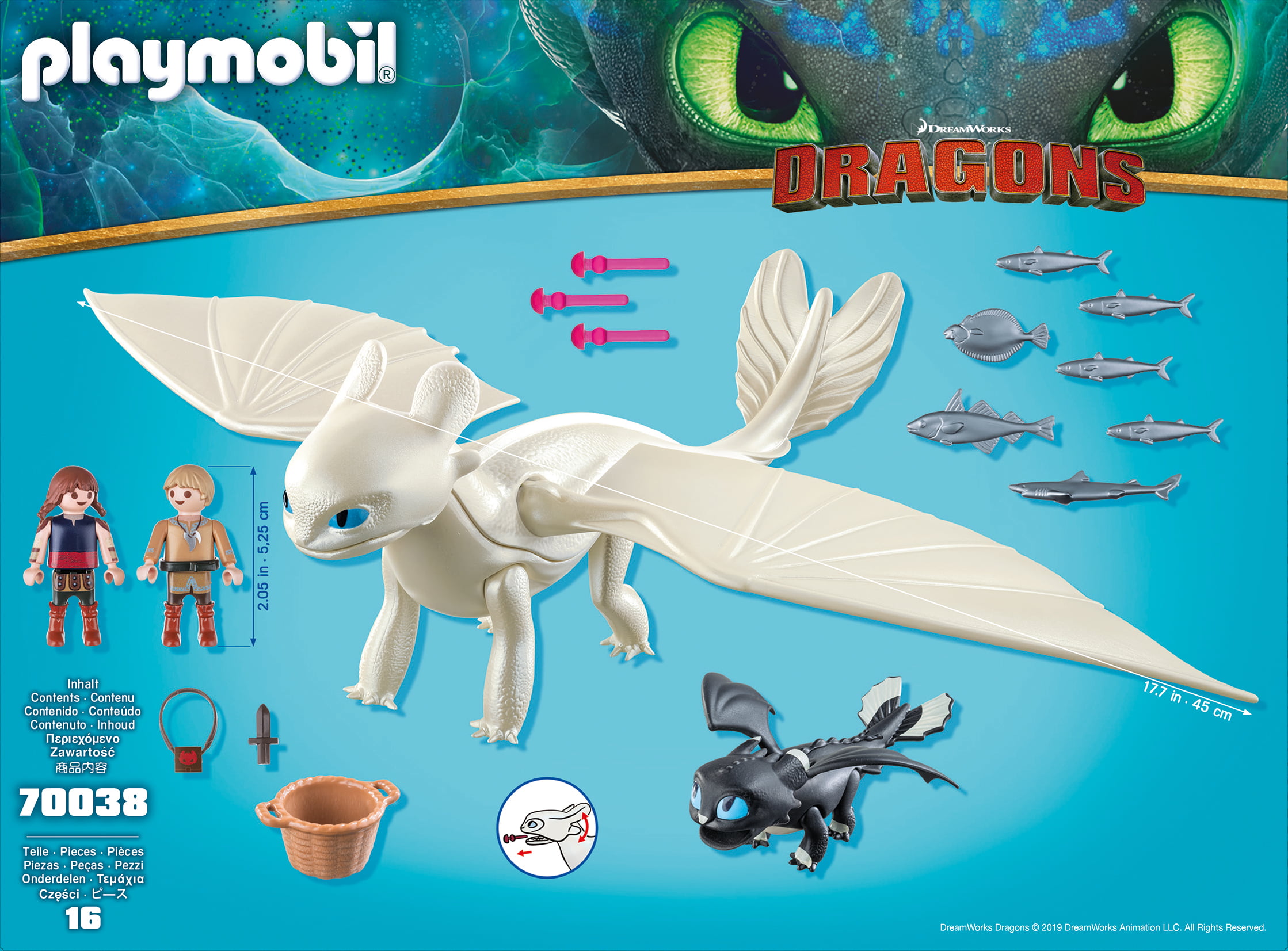 PLAYMOBIL to Train Your Dragon III Light Fury with Baby Dragon and Children Action Figure Sets Walmart.com