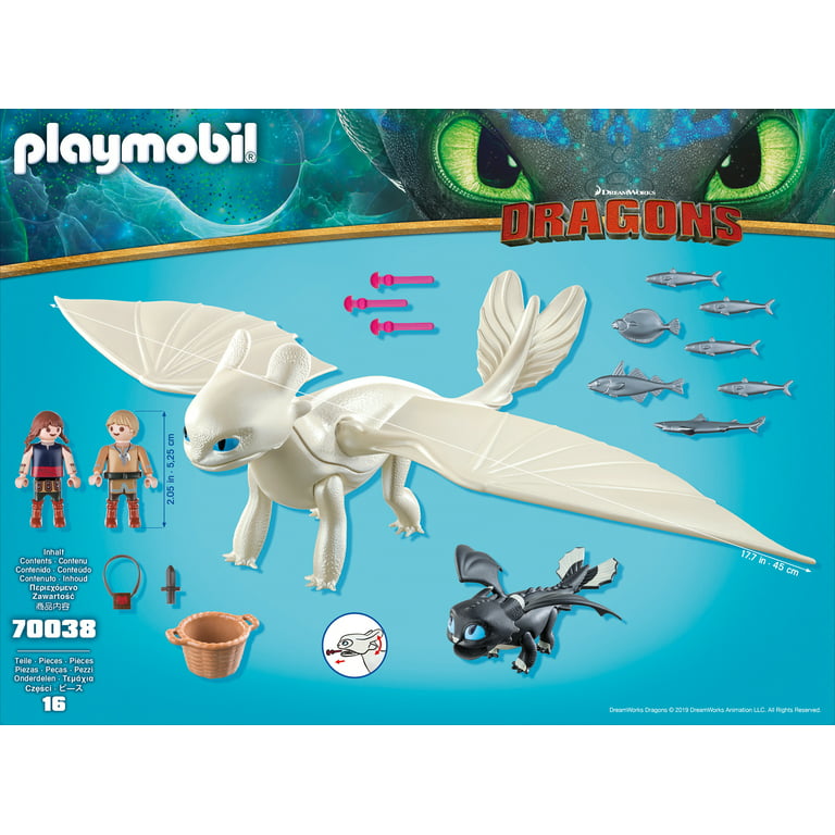 PLAYMOBIL to Train Your Dragon III Light Fury with Baby Dragon and Children Action Figure Sets Walmart.com