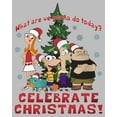 thumbnail image 2 of Girl's Phineas & Ferb We're Gonna Celebrate Christmas Graphic Tee Athletic Heather X Small, 2 of 5
