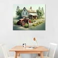 thumbnail image 2 of ONETECH  Farmhouse Rustic Painting,  Canvas Wall Art, Old Barn Poster, Red Tractor Picture, Vintage Landscape Print for Living Room, Bedroom, Bathroom, Dining Room  20x16in, 2 of 6