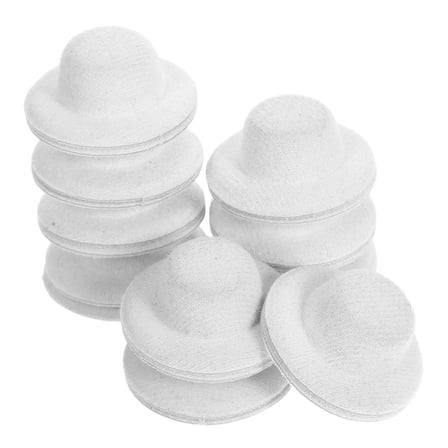 OUNONA 20Pcs Tiny White Hats for DIY Crafting Handmade Soft Fabric Design