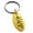 Gold, variant on Stainless Steel Reiki Dai Ko Myo Master Engraved Small Oval Charm Keychain Keyring