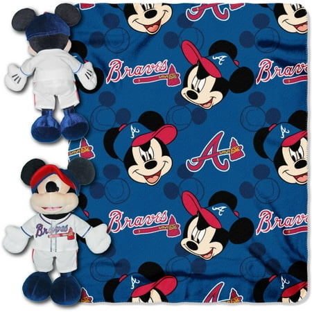 Atlanta Braves Applique - Disney MLB Atlanta Braves Pitch Crazy Hugger Pillow and 40