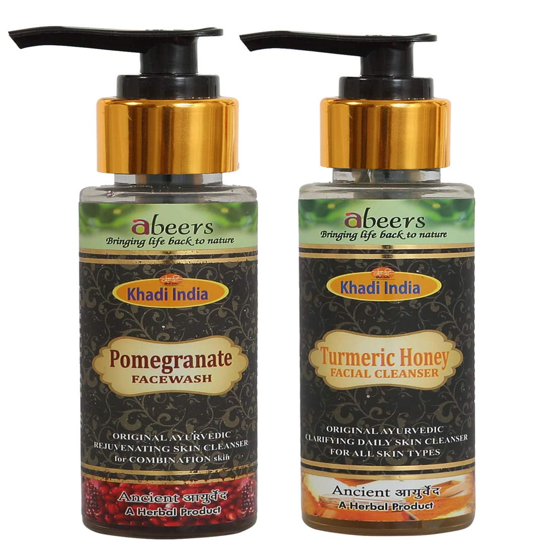 Khadi Abeers Pomegranate & Turmeric Honey Face Wash, 100 Ml (Pack Of 2