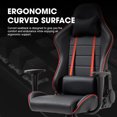thumbnail image 4 of HD8000 Series Chaise Gaming avec Coussin Lombaire de Massage Rouge, 4 of 10