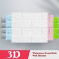 thumbnail image 2 of Nuevo producto 3D tridimensional patrón de ladrillo papel pintado de pared decoración del hogar papel pintado espuma autoadhesivo pegatina de pared, 2 of 4