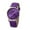 Purple, variant on Mozhitti Women Men Unisex Platinum Watches Roman Leather Band Analog Quartz Wrist Watch - Red