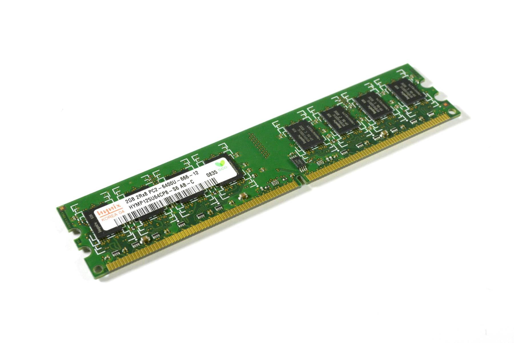 Hynix HYMP125U64CP8-S6 2GB 2Rx8 PC2-6400U Memory