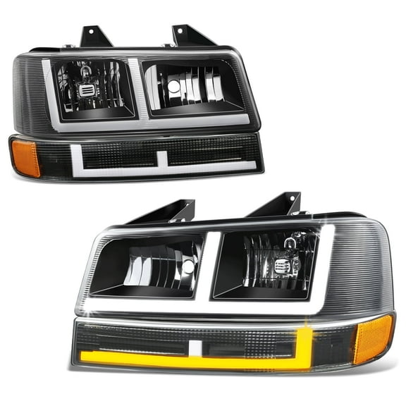DNA Motoring for 03-24 Chevy Express GMC Savana 1500-3500 Switchback F-LED DRL Headlights