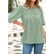thumbnail image 4 of Blusa PRETTYGARDEN para mujer, verano 2025, manga corta, cuello en V, 4 of 9